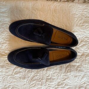 ALDO Men’s Dark Navy Suede Tassel Loafers